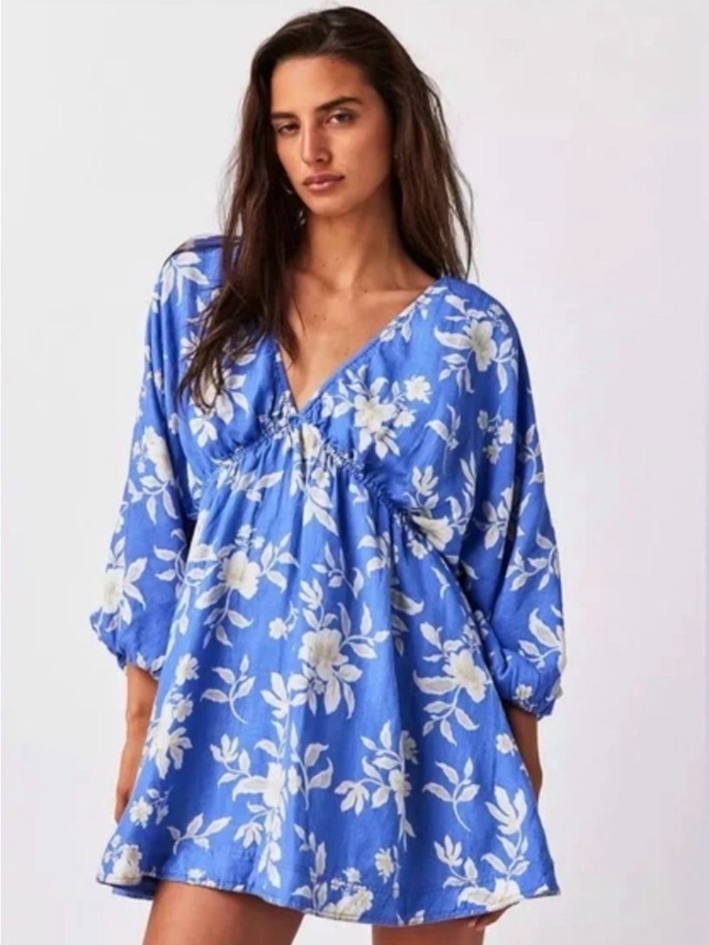 Free People Portia Blue Mini Dress